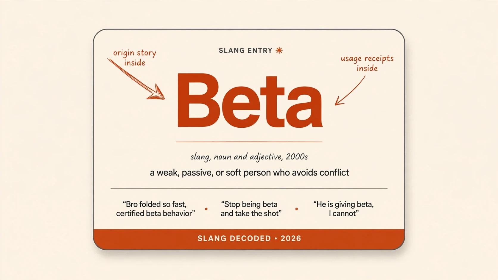 What Does Beta Mean In Slang