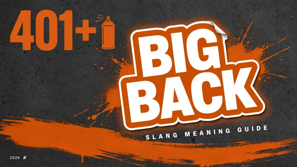 What Does Big Back Mean In Slang