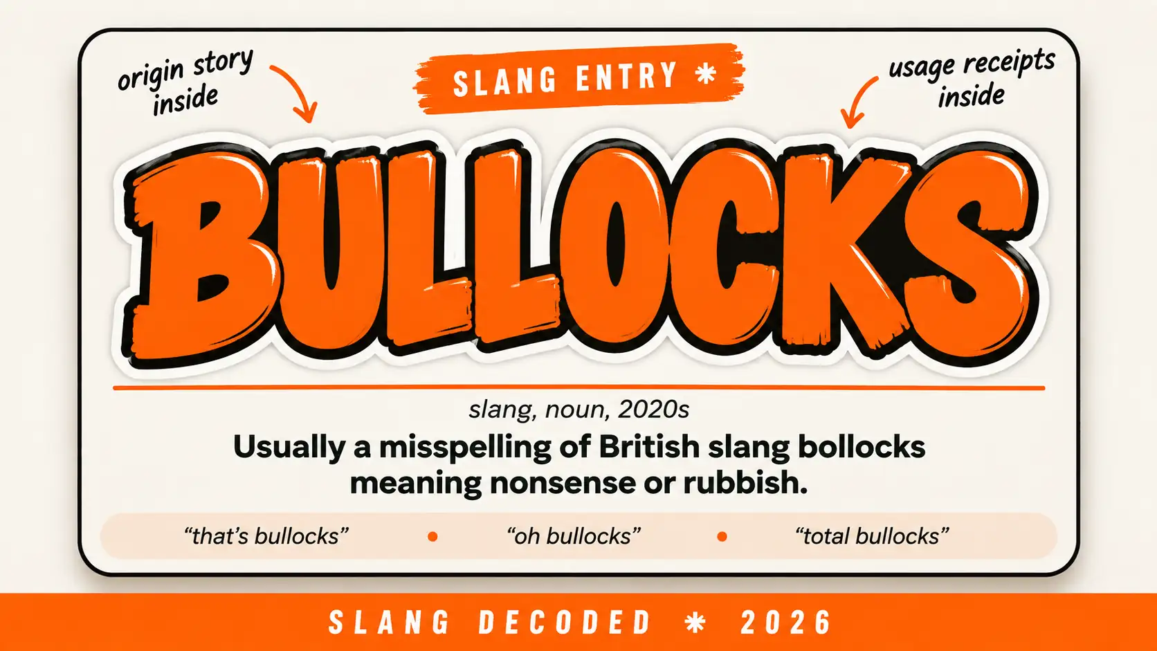 What Does Bullocks Mean In Slang What Does Bullocks Mean In Slang