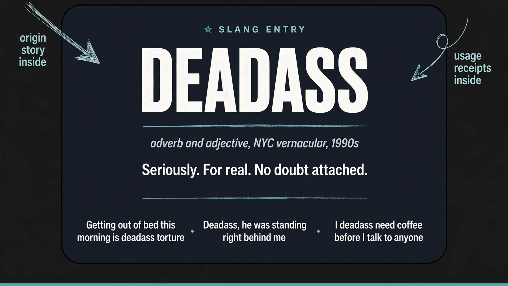 What Does Deadass Mean In Slang