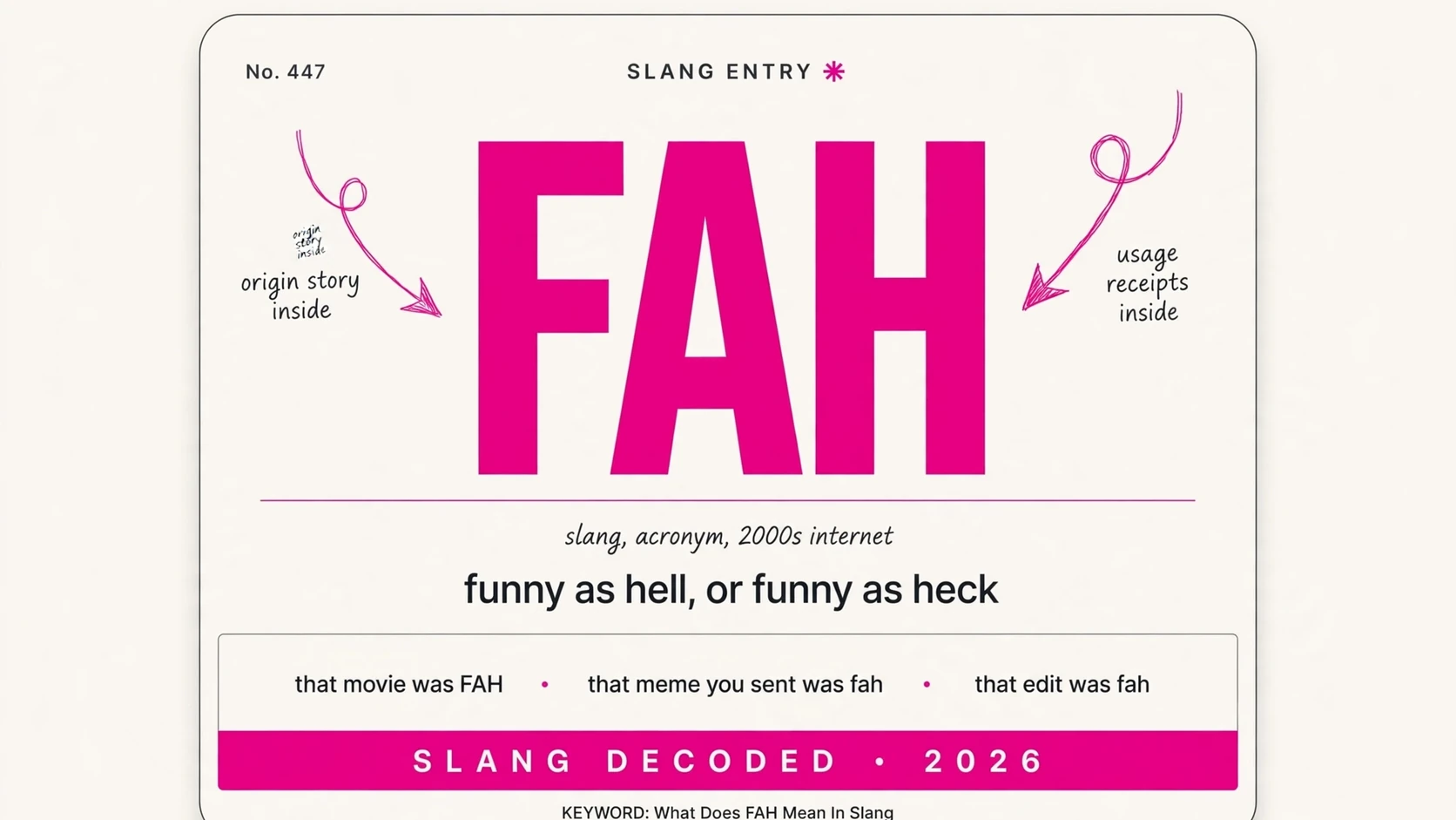 What Does Fah Mean In Slang