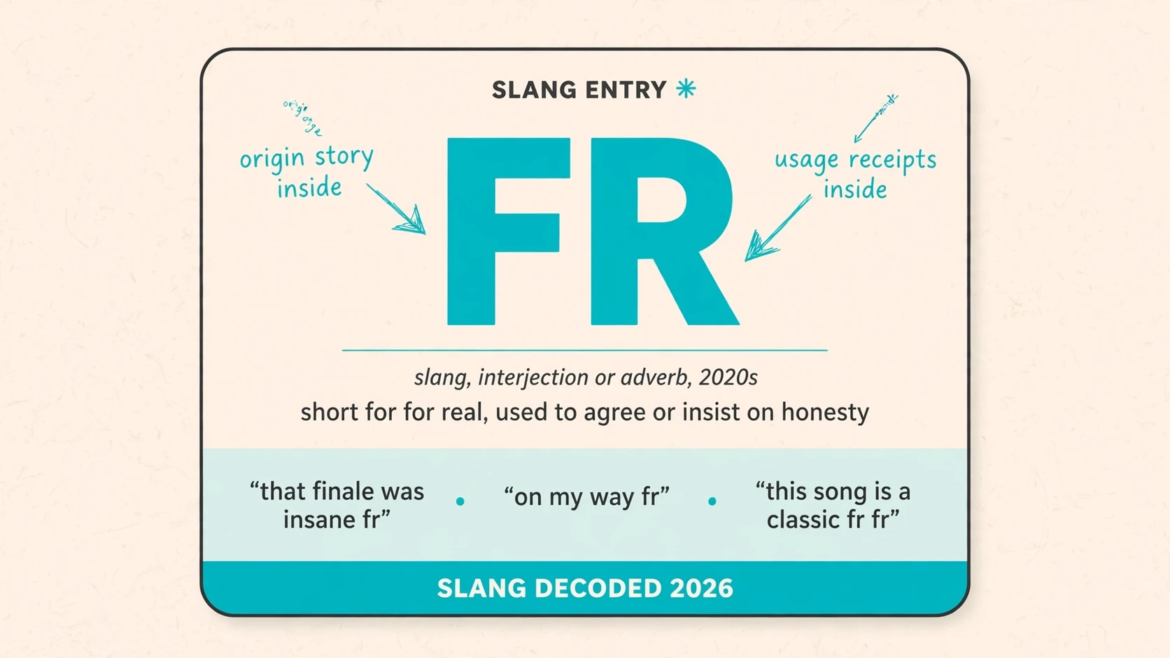 What Does Fr Mean In Slang