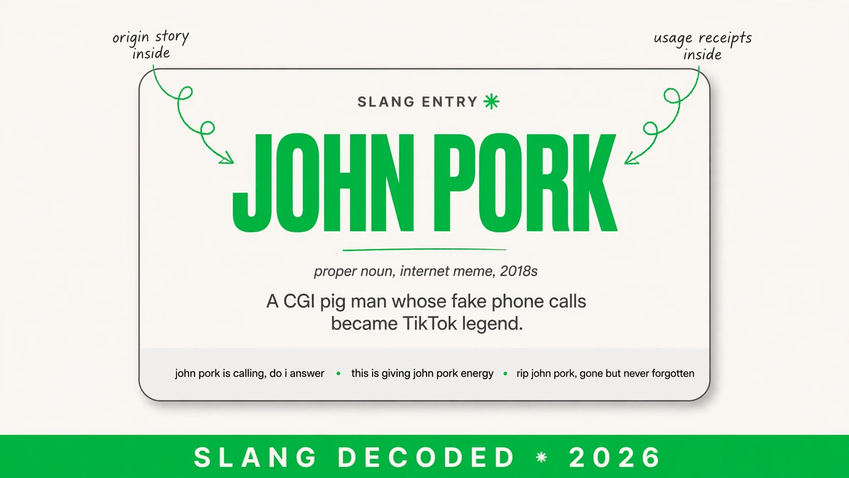 What Does John Pork Mean In Slang What Does John Pork Mean In Slang