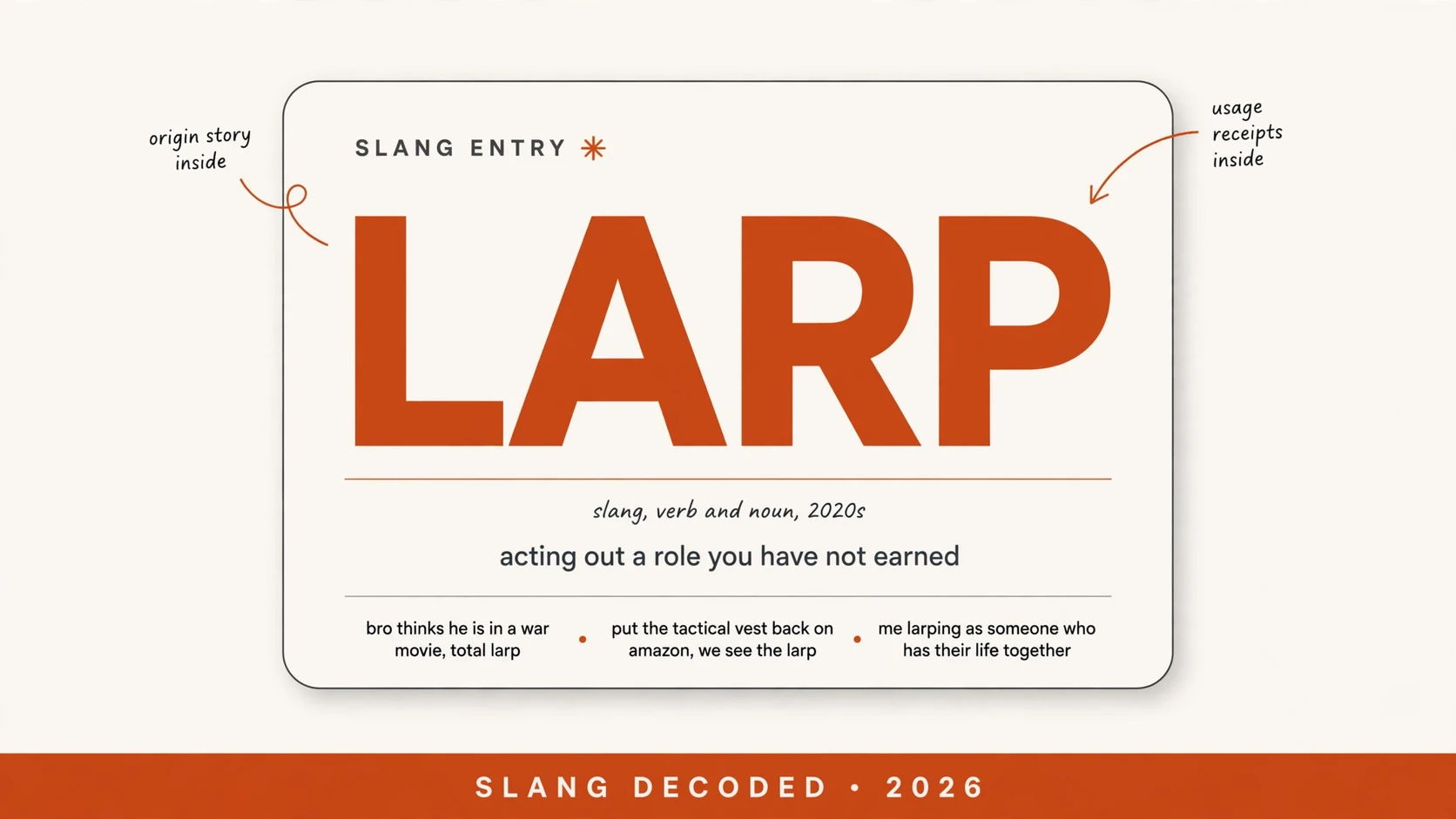 What Does Larp Mean In Slang