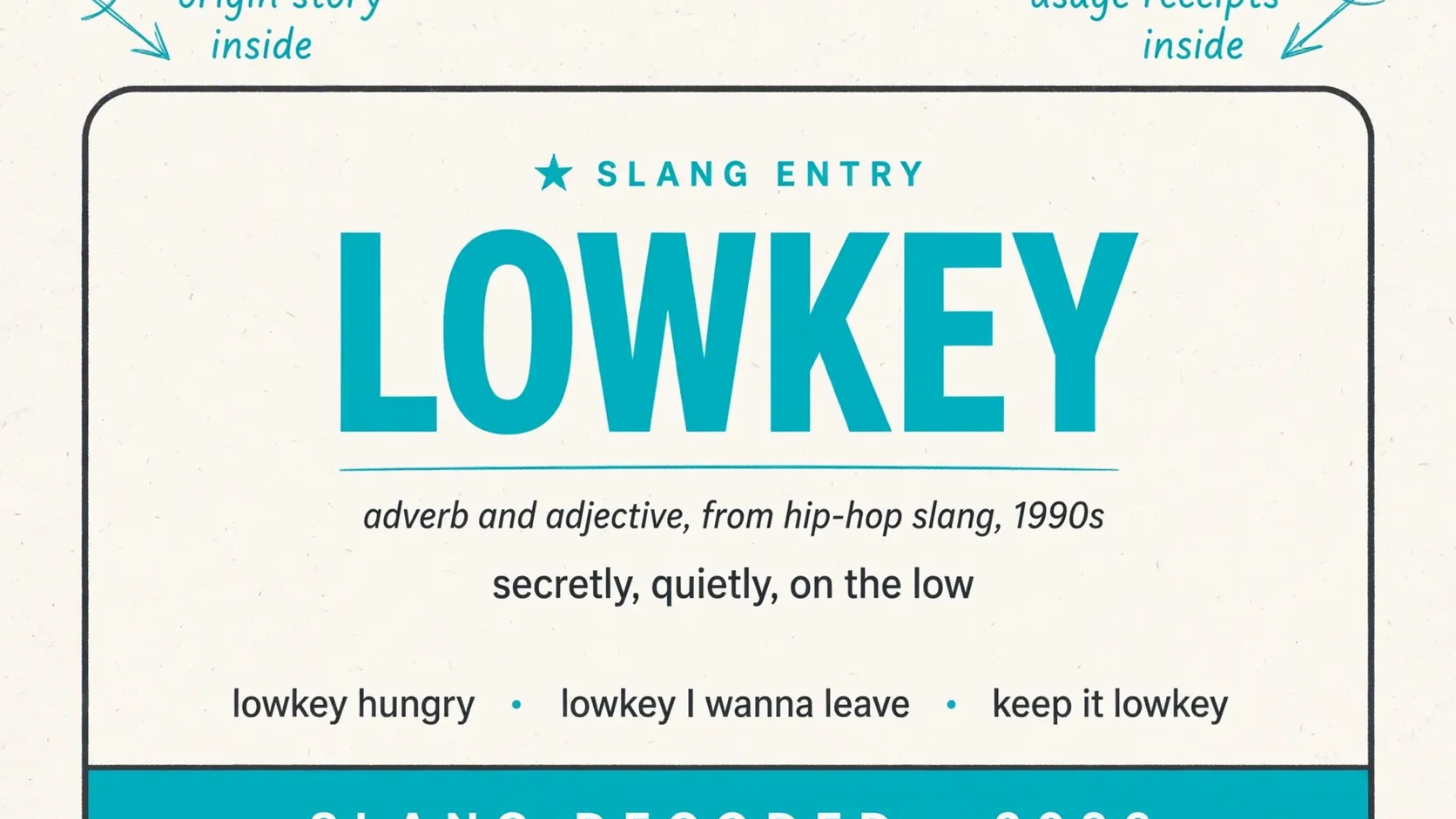 What Does Lowkey Mean In Slang