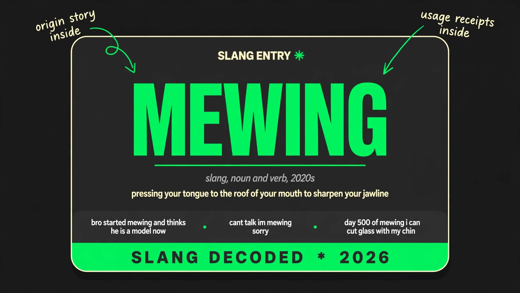 What Does Mewing Mean In Slang