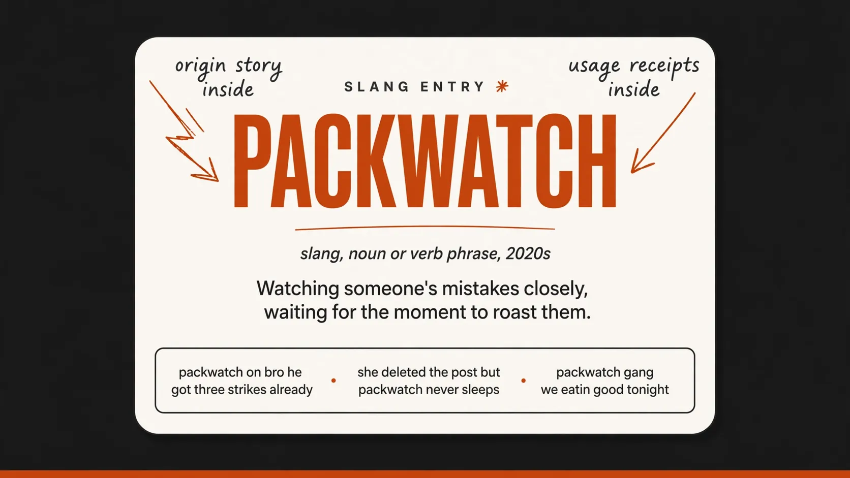 What Does Packwatch Mean In Slang What Does Packwatch Mean In Slang