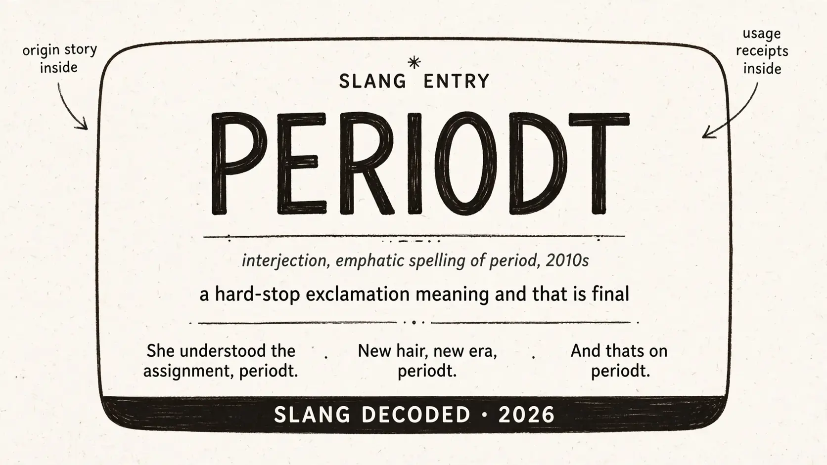 What Does Periodt Mean In Slang
