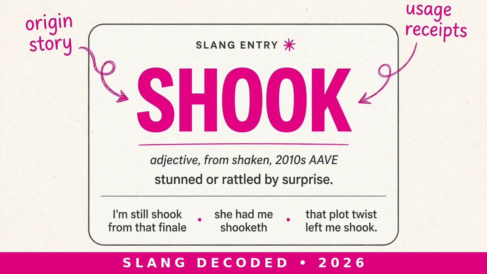 What Does Shook Mean In Slang What Does Shook Mean In Slang