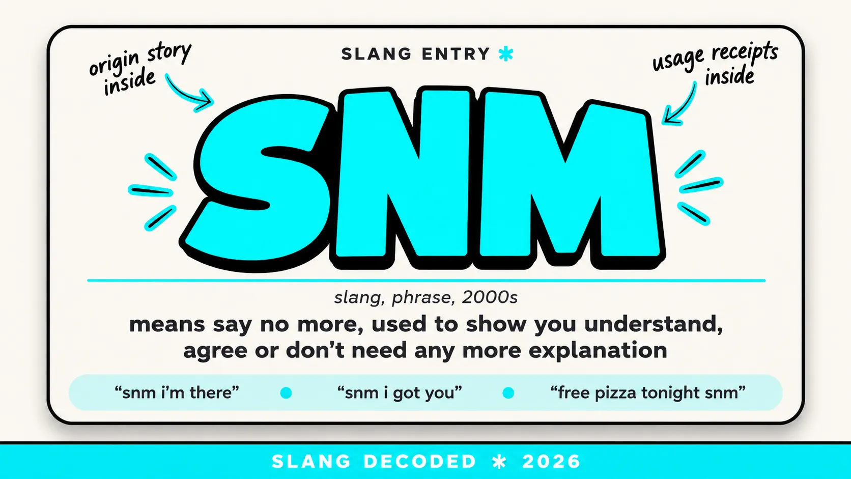 What Does Snm Mean In Slang