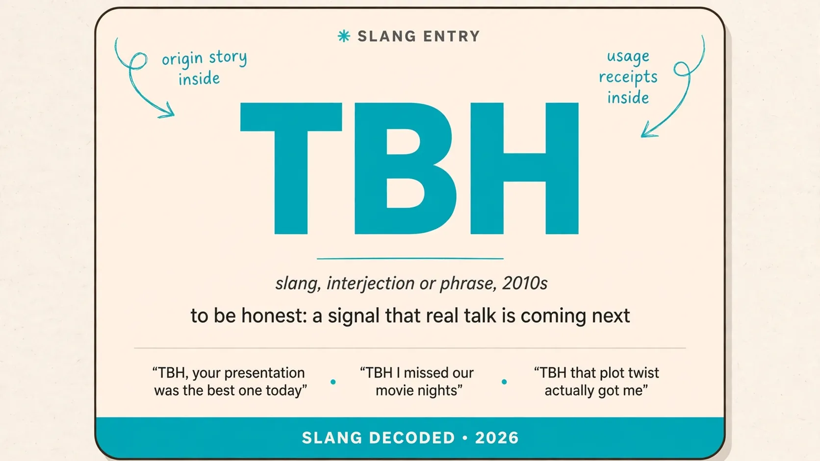 What Does Tbh Mean In Slang What Does Tbh Mean In Slang