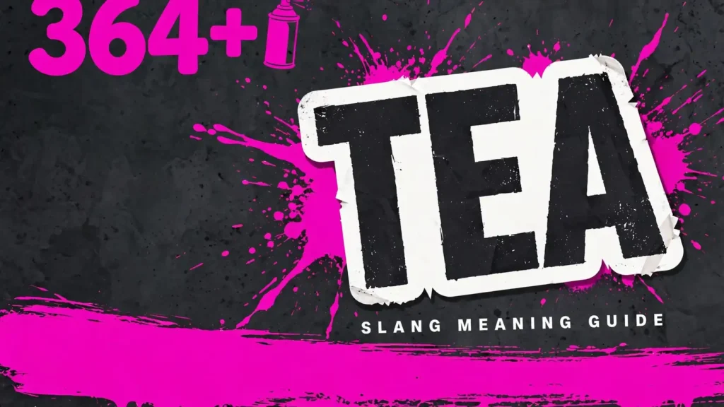 What Does Tea Mean In Slang