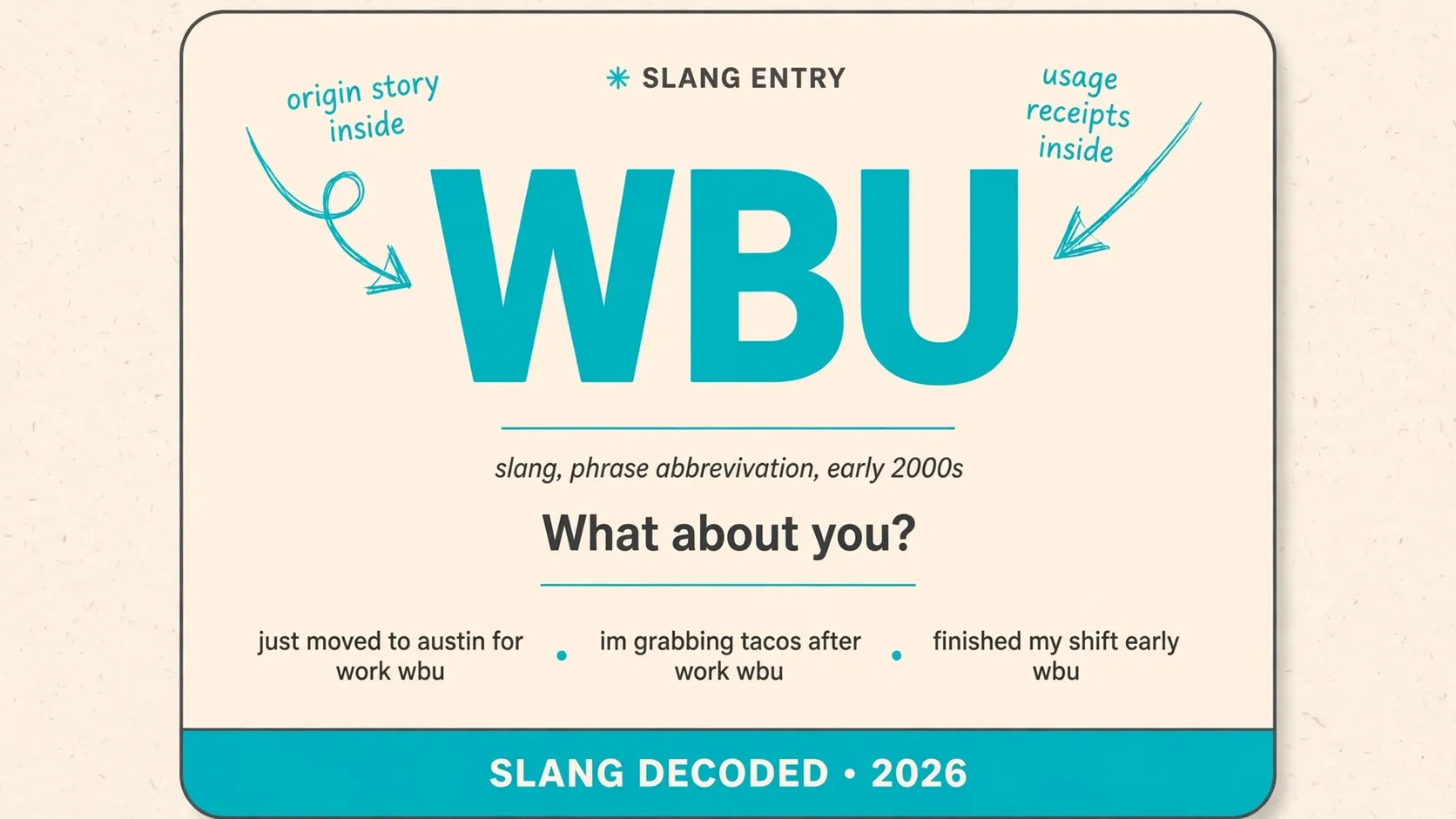 What Does Wbu Mean In Slang