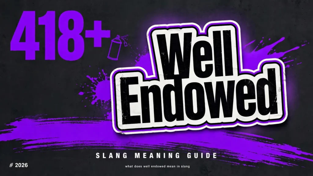 What Does Well Endowed Mean In Slang