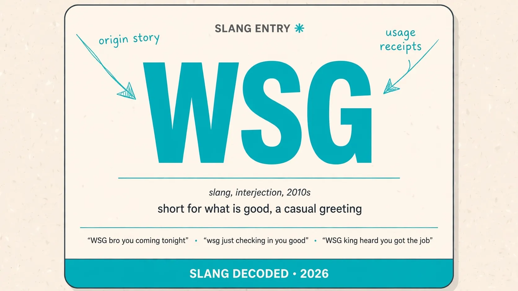 What Does Wsg Mean In Slang